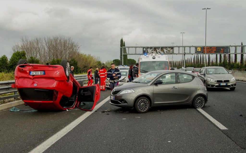 Scene of a car accident