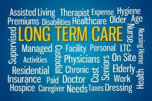 Photo of a collection of words related to the topic of Long Term Care