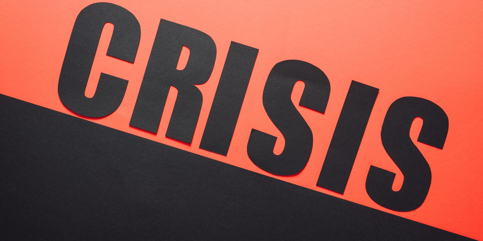 The word Crisis in bold lettering showing the need for Crisis Intervention Counseling