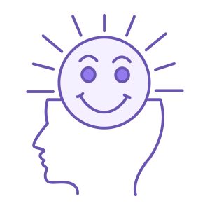 Integrative medicine mindset! A simple picture of a cartoon head with a holistic idea. 
