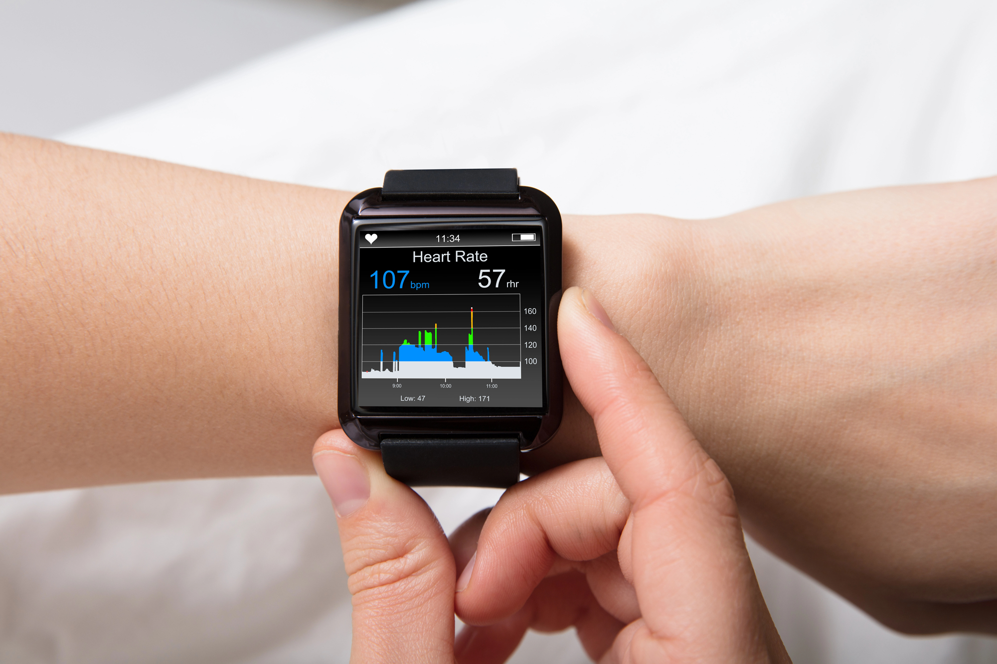 wearable smart watch heart rate monitor. 