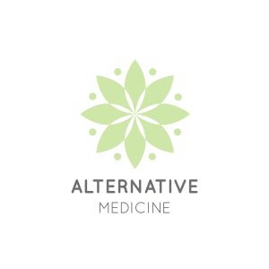 Vector Icon Style Logo Sign of Alternative Medicine.