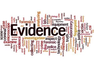 Forensic Nursing: Evidence, word cloud concept on white background.