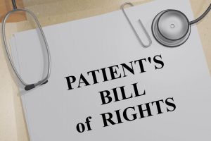 A medical document that says "Patient's Bill of Rights."