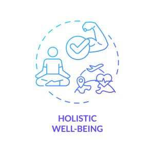 A clip art of various elements of Holistic Nursing and Holistic well-being