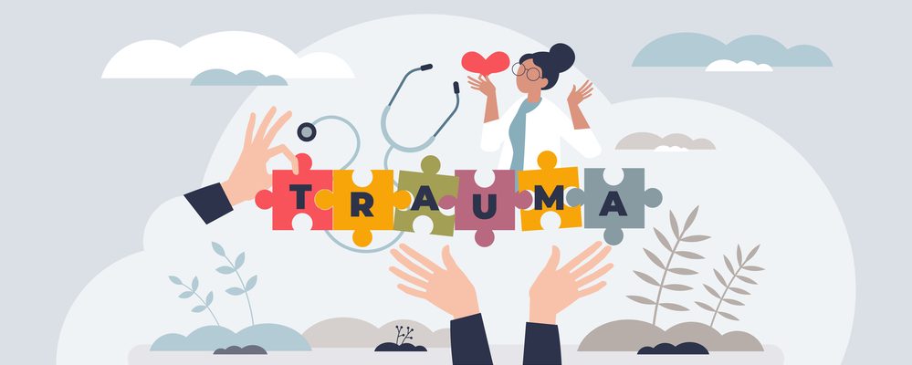 Text that reads trauma