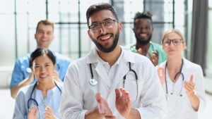 leadership in healthcare, doctors applauding success