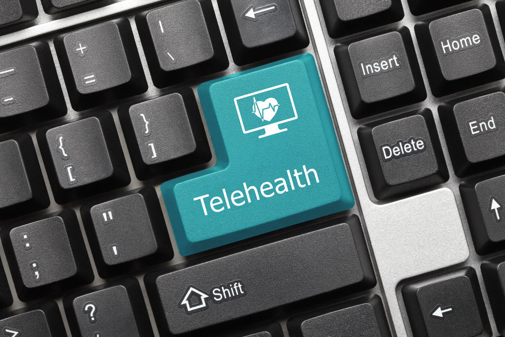 Telehealth button on a keyboard