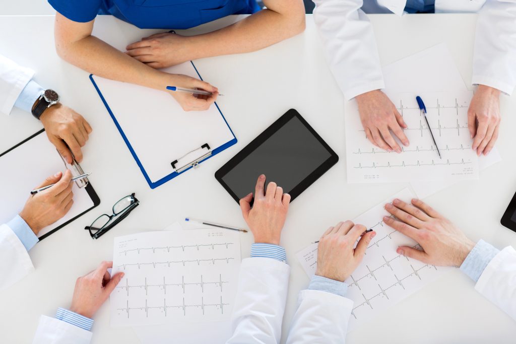case managers working at a table
