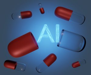 AI with medical pills around it