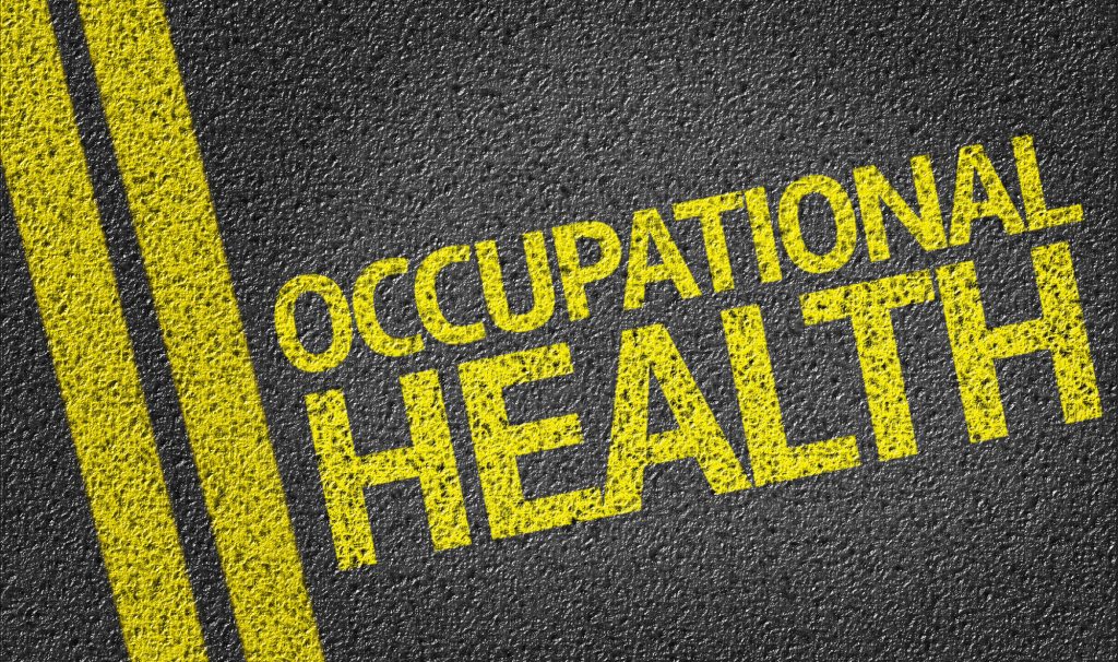 Occupational Health written on the road
